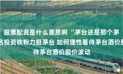 股票配资是什么意思啊 “茅台还是那个茅台” 知名投资铁粉力挺茅台 如何理性看待茅台酒价股价波动